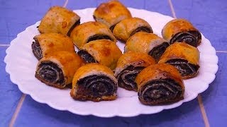 Булочки с маком из слоёного дрожжевого теста