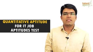 Quantitative Aptitude tricks and sample questions for IT Job Aptitude Test | TalentSprint