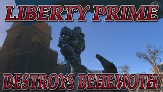 Fallout 4 - Liberty Prime Destroys Behemoth! (XB1)