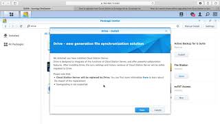 Upgrading from Synology Cloud Station Server to Synology Drive