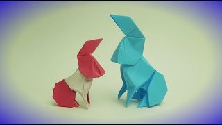 Оригами заяц из бумаги