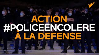 Action #PoliceEnColere au pied de la Grande Arche de la Défense