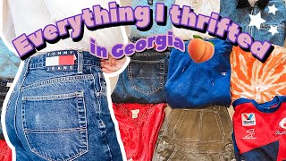 EVERYTHING I THRIFTED IN GEORGIA! Huge $1.50 Try-On Haul