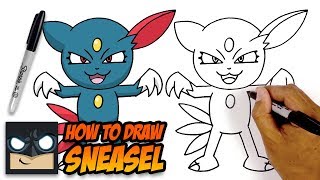 How to Draw Pokemon | Sneasel | Step-by-Step Tutorial