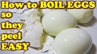 How To Cook Boiled Eggs So They Peel Easy - Egg Shell Easier Peeling Boil Cooking Tips Video Jazevox