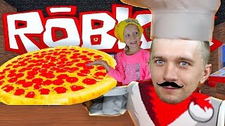 ЗАШЛИ в ПИЦЦЕРИЮ с МИЛАНОЙ в ROBLOX покушать! Побег мульт героя из Ресторана Пиццы приключения FFGTV