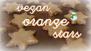 Vegan Orange Stars - Voglmas Day 23