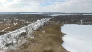 Зимние плавни с высоты птичьего полета.    Запорожье.    Bird`s-eye view in winter