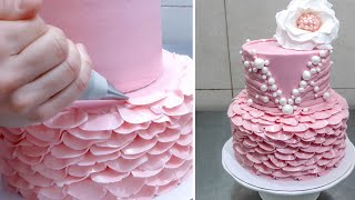 Buttercream Ruffle Cake Decoration Idea - How To by CakesStepbyStep