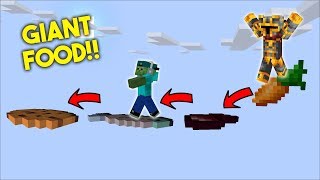 MC NAVEED AND MARK FRIENDLY ZOMBIE GET GIANT FOOD INSIDE OUR HOUSE MOD !! Minecraft Mods