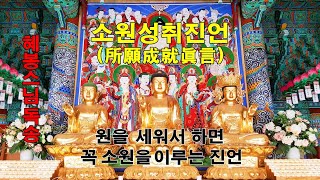 [원을 세워서 하면 꼭 이루는 진언] 소원성취진언(所願成就眞言) 혜봉스님 (慧峰) 독송  장원사 (대구·동화사말사)