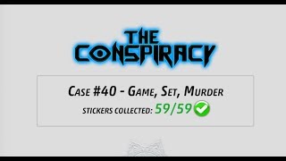Criminal Case - The Conspiracy, Case 40 - Game, Set, Murder