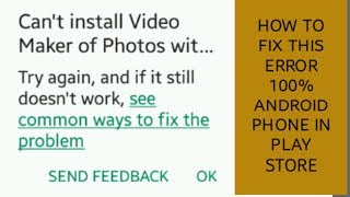 How To Fix Google Play Store Error Can't Install Apps Not Enough Space All Error s Android Phone2019