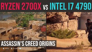Ryzen 2700x vs i7 4790 Assassin's Creed Origins benchmark GTX 1080 Ti
