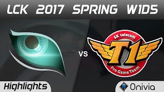 KDM vs SKT Highlights Game 1 LCK Spring 2017 W1D5 Kongdoo Monster vs SK Telecom T1