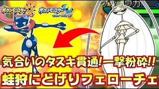 【ポケモン】緊急指令“襷ゲッコウガ”討伐ミッション!!にどげりフェローチェなら一撃粉砕!!【ウルトラサン/ウルトラムーン】
