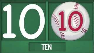 Number Counting Baseballs - Learn Numbers 1 to 10 for Kids (HD)