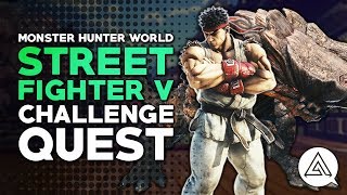 Monster Hunter World | Ryu Armor, Gestures & Street Fighter Challenge Quest