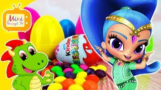 Shimmer i Shine Bajka | Jajka Kinder Niespodzianki | Play-Doh Kolory Liczenie | Filmik Dla Dzieci