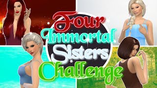 The Sims 4: Four Immortal Sister Challenge (Part 7) Skinny Dipping!!