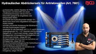 Tutorial: Hydraulischer Abdrückersatz für Antriebswellen (Art. 7681)