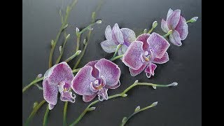 How to Draw ORCHIDS/Научиться рисовать орхидею/Come disegnare un'orchidea