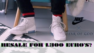 Nike Air Fear Of God 1 Light Bone "On Feet" - MAN CAVE
