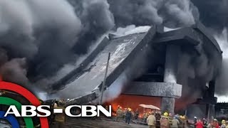 Sunog sumiklab sa warehouse sa Pandacan; bahagi ng skyway, bumagsak | TV Patrol