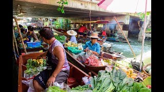 [4K] 2020 Walk around "Khlong Lad Mayom" floating market, Bangkok