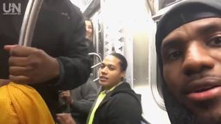 Cleveland Cavaliers use New York subway after shoot around preparing for Knicks