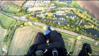 Paramotor flight around Ely, Cambs, UK. Engine failure (little-end bearing).