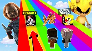 DESAFIO DE LOS LUCKY BLOCKS DE SUPER SONIC VS CHUCKY ? CARRERA LUCKY BLOCK