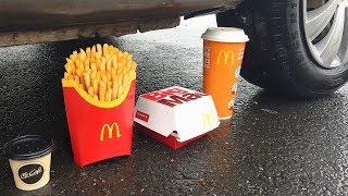 Crushing Crunchy & Soft Things by Car! EXPERIMENT: CAR VS PLASTIC FOOT