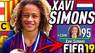 XAVI SIMONS IN FIFA 19 CAREER MODE!!! FIFA 19 Growth Test