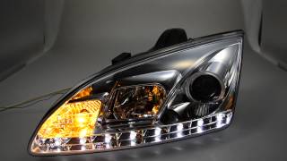 SW-DRL headlights Ford Focus Mk2 chrom LED DRL SW-Tuning