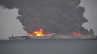 Fears that a burning oil tanker could explode