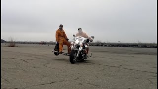 Мотоцикл с коляской ручной работы. (Kawasaki Vulcan).