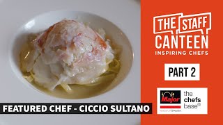 2 Michelin star chef Ciccio Sultano cooks pasta, fish, prawn & almond tartare recipes