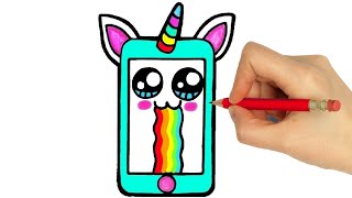 HOW TO DRAW CELL PHONE | how to draw smartphone | como desenhar um celular | how to draw cellular