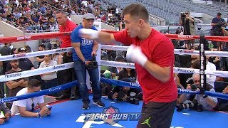 CANELO VS GGG 2 - GENNADY GOLOVKIN'S MEDIA WORKOUT HIGHLIGHTS!