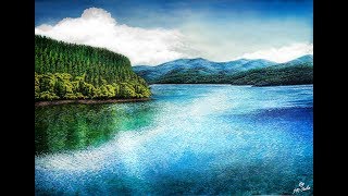 Speed Painting a landscape, watercolor and gouache / Рисуем пейзаж, акварель и гуашь