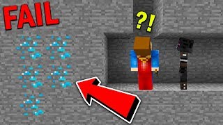 Minecraft pod ziemią - JAK NIE SZUKAĆ DIAMENTÓW XD!! #3