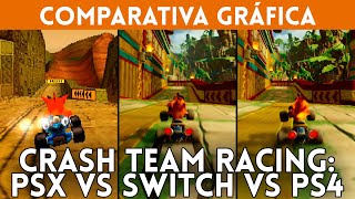 CRASH TEAM RACING COMPARATIVA GRÁFICA: PSX (1999) vs Nintendo Switch y PS4 (remake 2019)