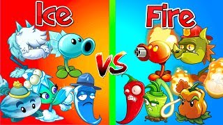 Team vs Team Gameplay Plants vs Zombies 2 FIRE vs ICE in PVZ 2 Premium Plants
