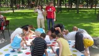 Игра цветные круги Парк Горького Харьков Game colored circles Gorky Park Kharkov