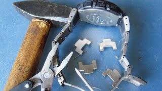 Как укоротить браслет на часах Casio