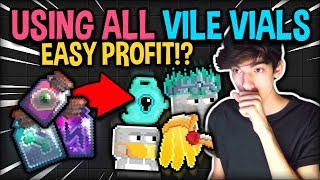GETTING NEW ITEMS FROM USING VILE VIALS [PROFIT?!]| Growtopia