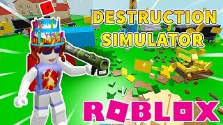 ROBLOX DESTRUCTION SIMULATOR || BAZOOKA BREAKS EVERYTHING So Funny