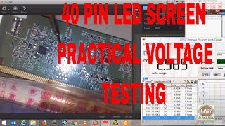 Laptop 40 Pin Led Screen Circuit Practical Voltage Testing by Multimeter