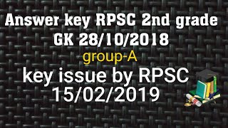 2nd grade answer key GK PAPER (28-10-2018) by RPSC